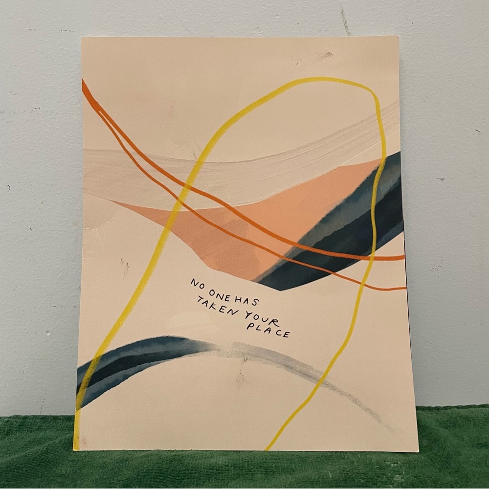 Morgan Harper Nichols Poster Motivational Home Art Print in Peach, Yellow & Navy
